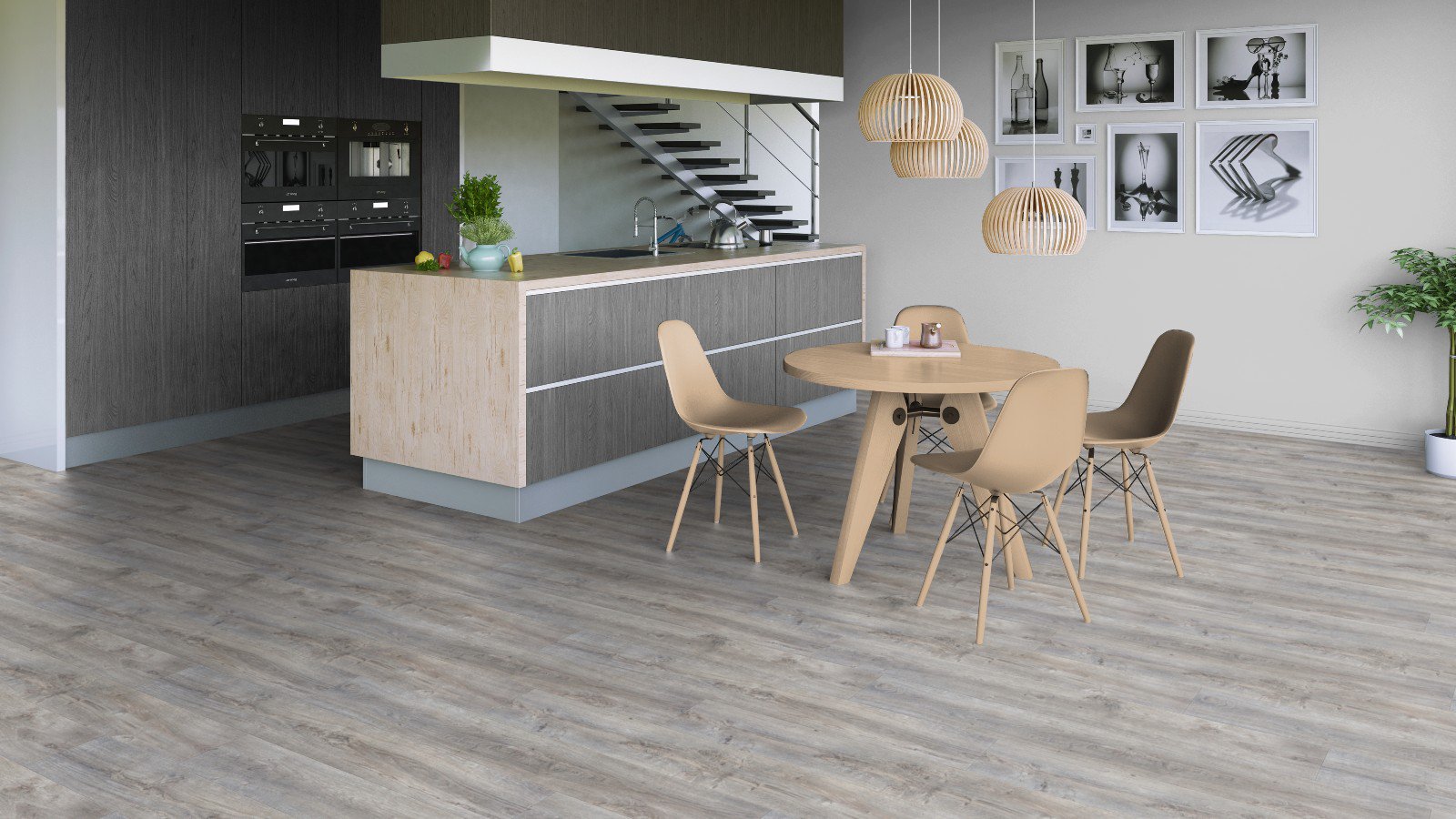 Линолеум серого цвета в интерьере